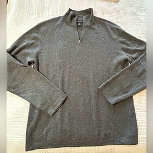 Banana Republic 100% Italian Merino Extra Fine Wool 1/4 Zip Sweater TALL XXL